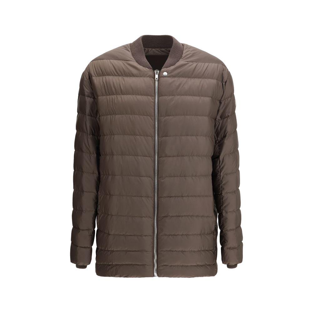 Bomber Moncler x Rick Owens in piuma d'oca marrone
