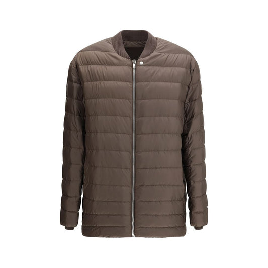 Bomber Moncler x Rick Owens in piuma d'oca marrone