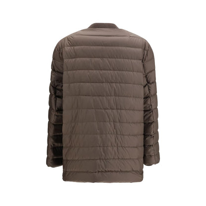 Bomber Moncler x Rick Owens in piuma d'oca marrone