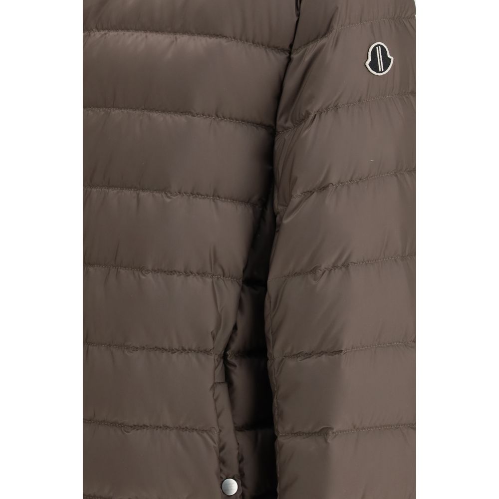 Bomber Moncler x Rick Owens in piuma d'oca marrone