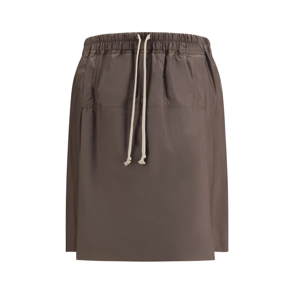 Shorts bermuda Moncler x Rick Owens in poliestere marrone