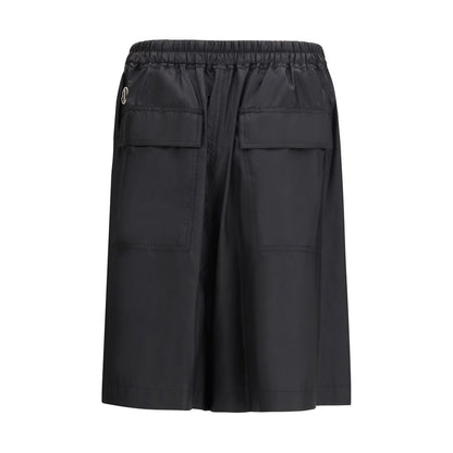 Short de type bermuda Moncler x Rick Owens en polyester noir