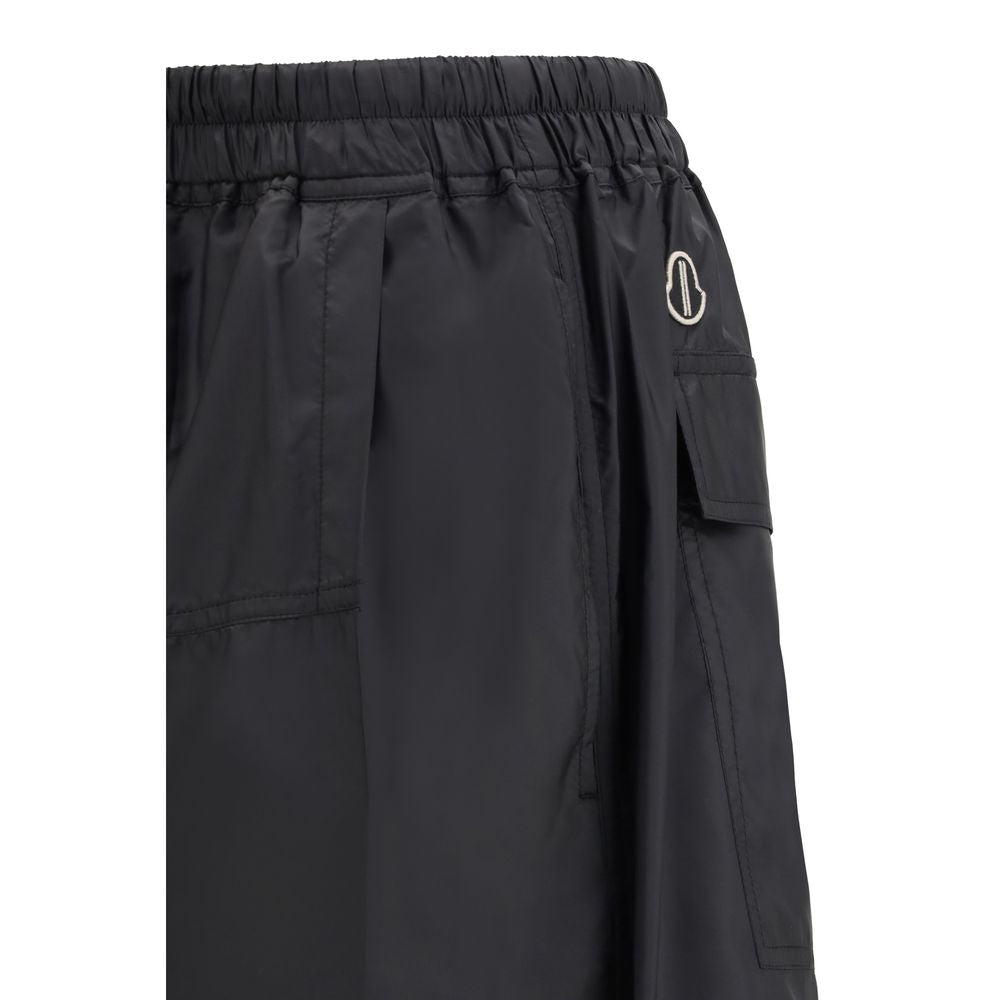 Short de type bermuda Moncler x Rick Owens en polyester noir