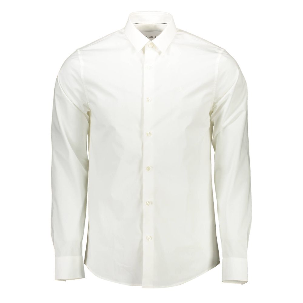 Camicia da uomo in cotone bianco Calvin Klein
