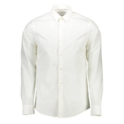 Camicia da uomo in cotone bianco Calvin Klein