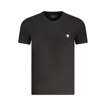 T-shirt noir en coton pour homme Guess Jeans