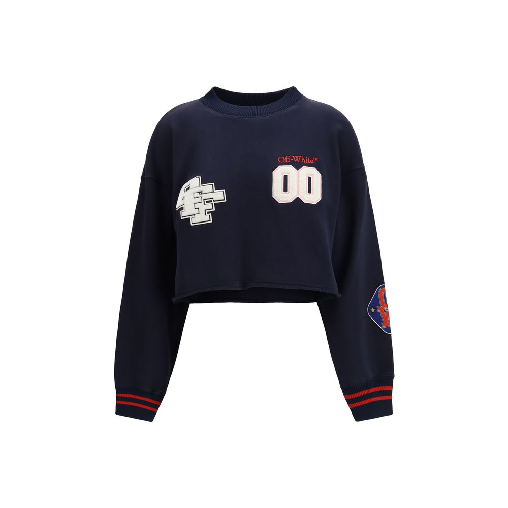 Felpa Off-White in cotone blu