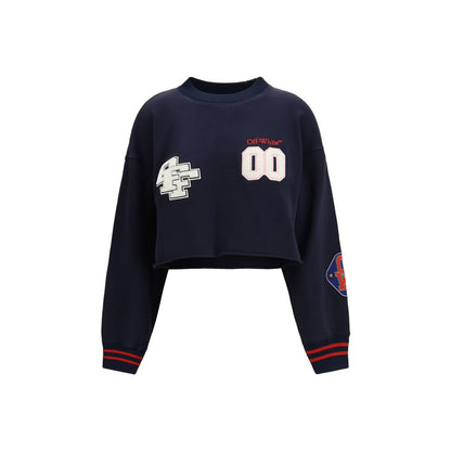 Felpa Off-White in cotone blu