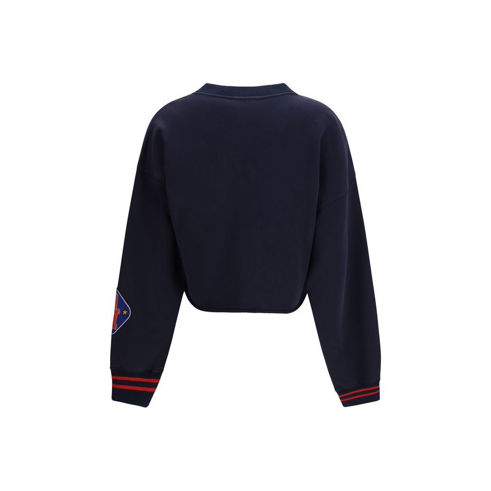 Felpa Off-White in cotone blu