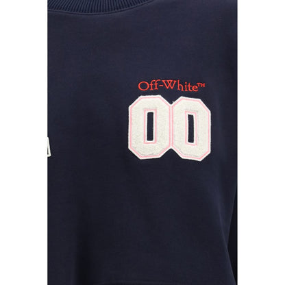 Felpa Off-White in cotone blu