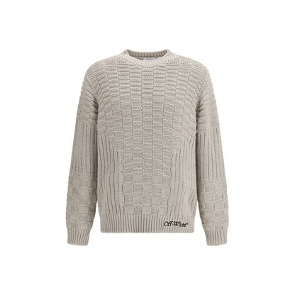 Sweat-shirt en coton beige Off-White