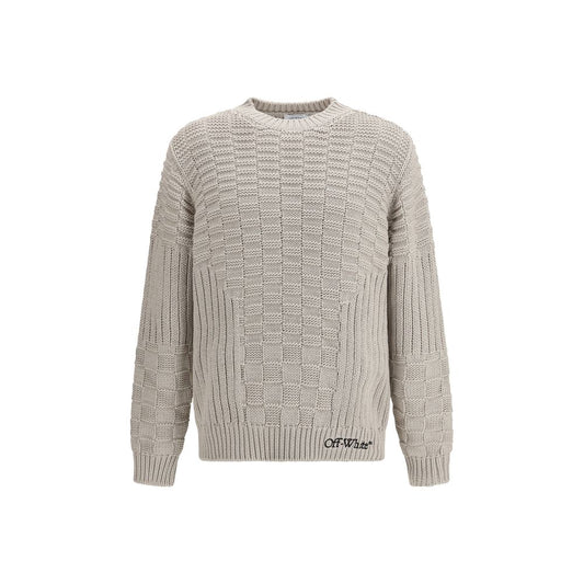 Felpa Off-White in cotone beige