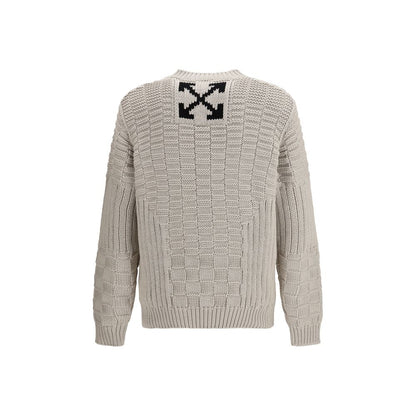 Sweat-shirt en coton beige Off-White