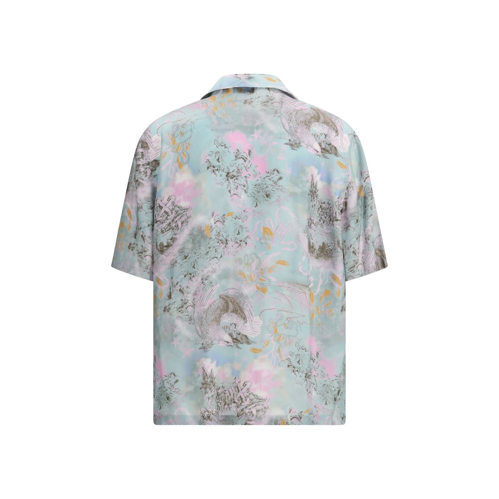 Camicia in viscosa fantasia Off-White