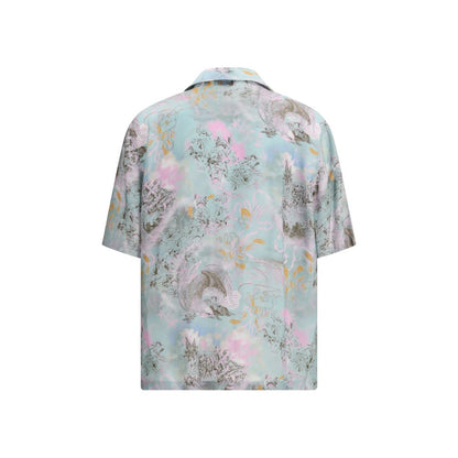 Camicia in viscosa fantasia Off-White