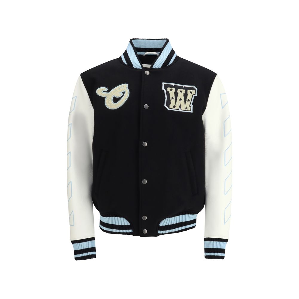 Bomber en laine noir Off-White