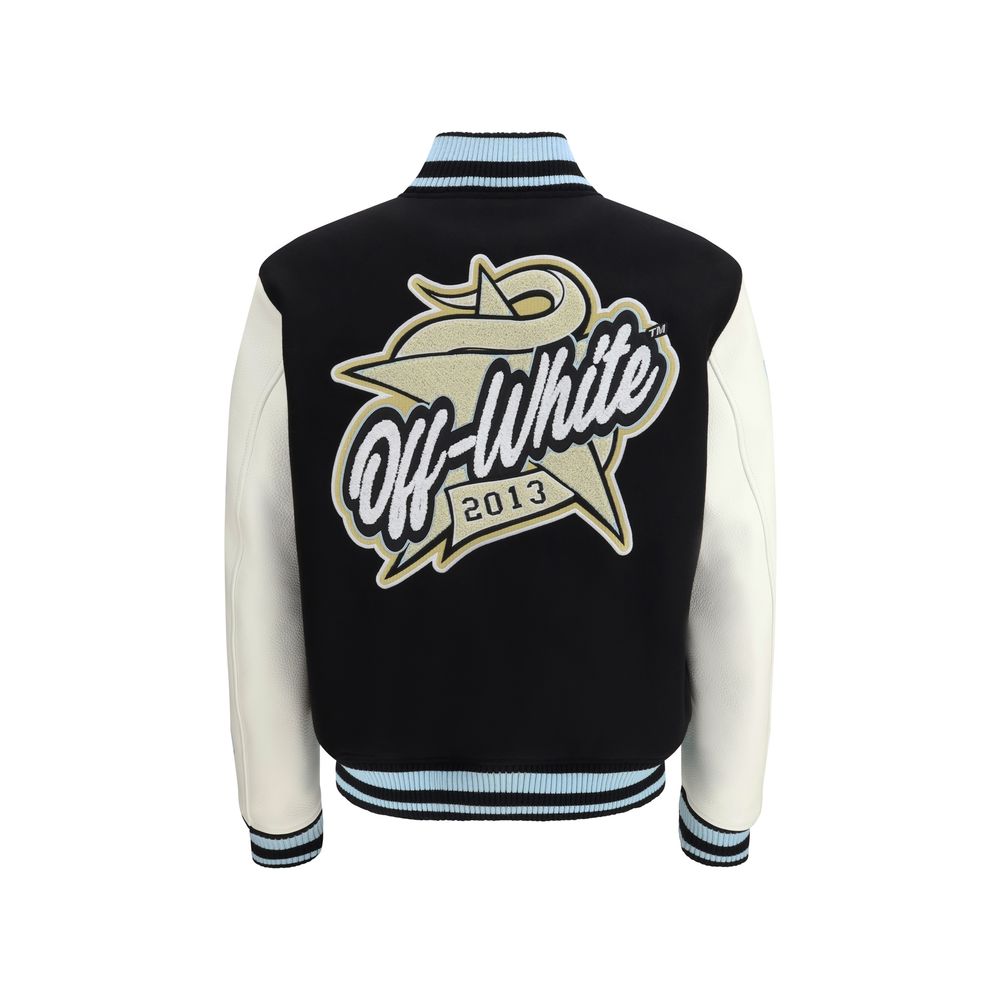 Bomber en laine noir Off-White
