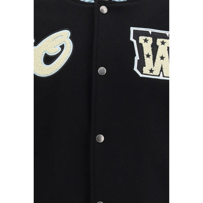 Bomber en laine noir Off-White