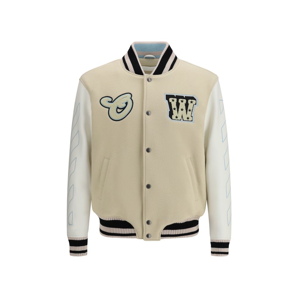 Bomber Off-White en laine beige