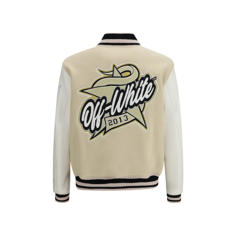 Bomber Off-White en laine beige