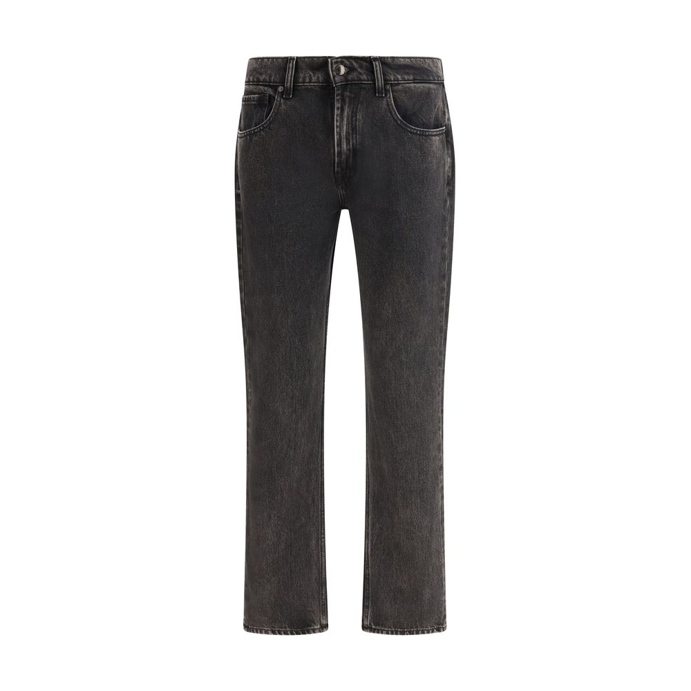 Jean droit en coton noir 7FOR