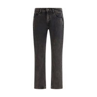 Jean droit en coton noir 7FOR