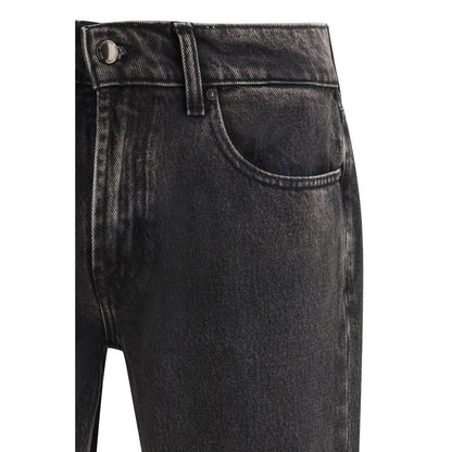 Jean droit en coton noir 7FOR