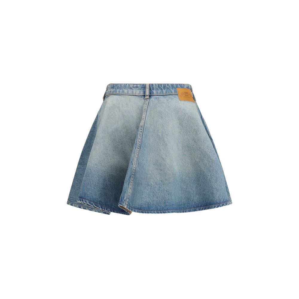 Jupe en jean bleu Ganni