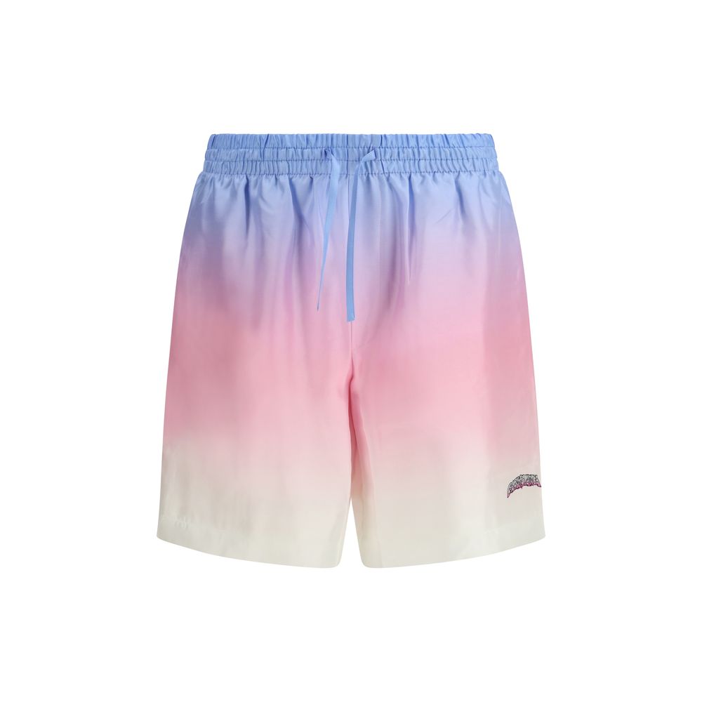 Shorts Bermuda Casablanca Multicolore in Seta