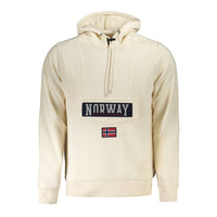 Norway 1963 Felpa con cappuccio da uomo in cotone beige