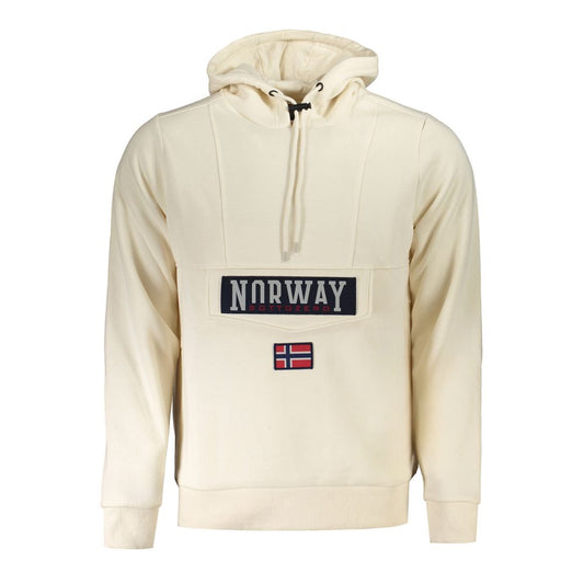 Norway 1963 Felpa con cappuccio da uomo in cotone beige