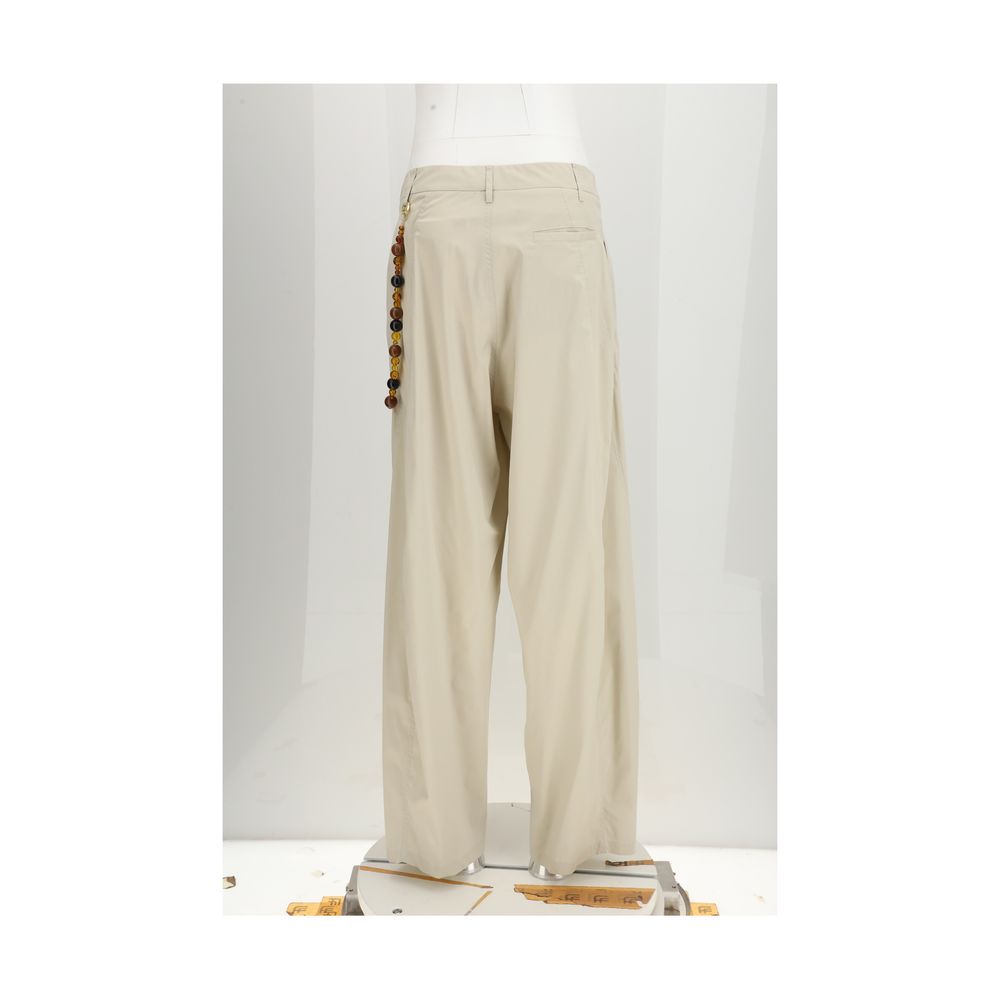 Darkpark Pantaloni Casual Beige in Cotone