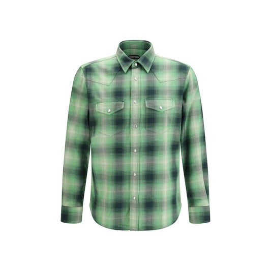 Chemise Tom Ford en coton à motif bicolore