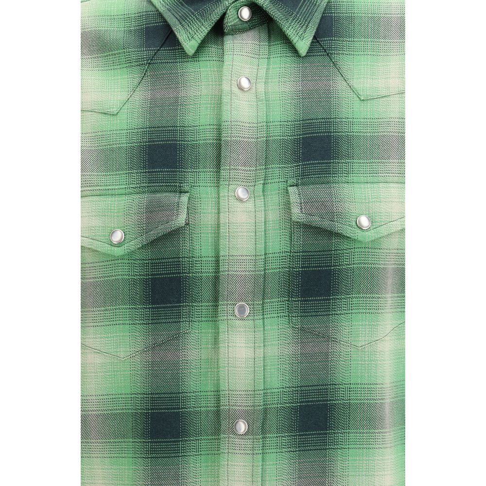 Camicia fantasia in cotone bicolore Tom Ford
