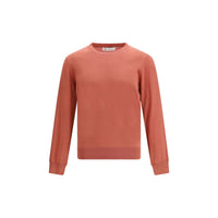 Felpa arancione in cotone Brunello Cucinelli