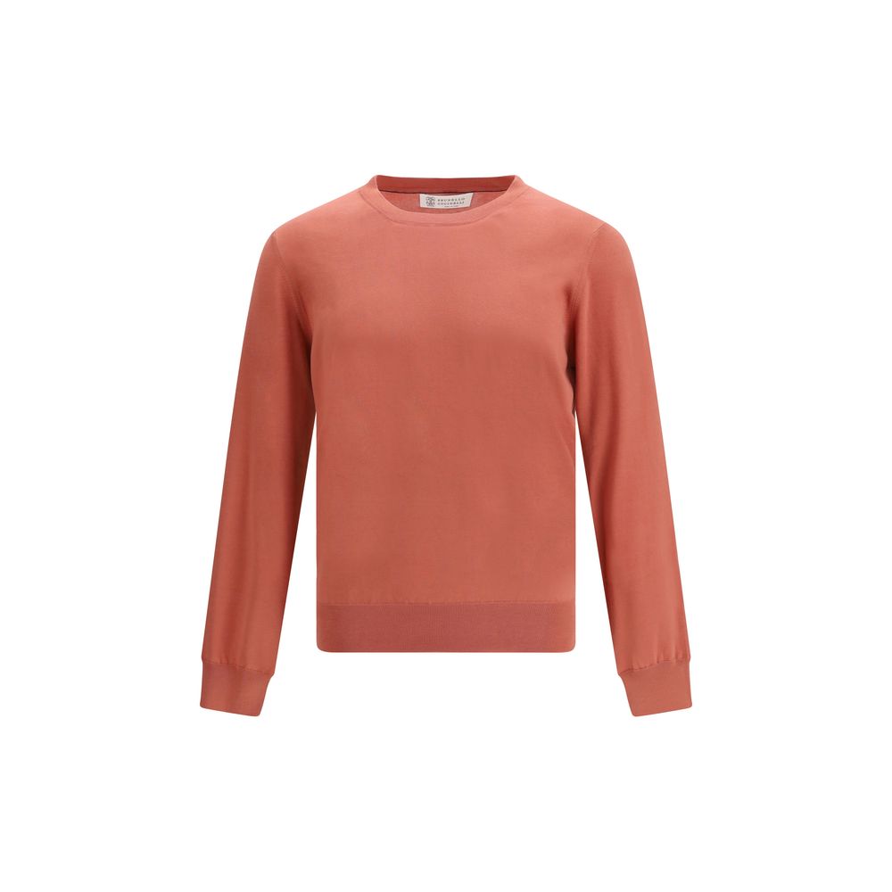 Sweat-shirt Brunello Cucinelli en coton orange