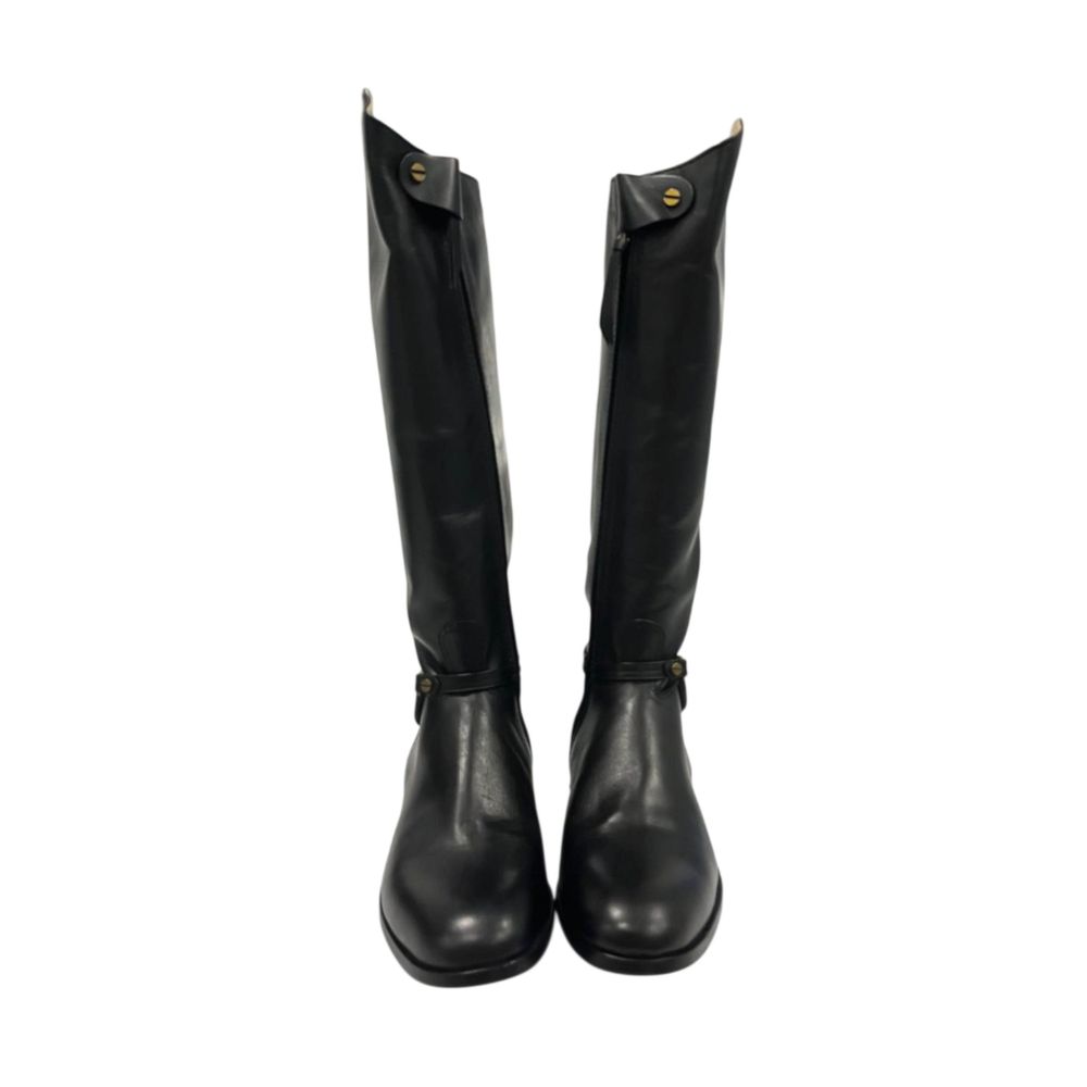Bottes Borbonese en cuir noir pour femme