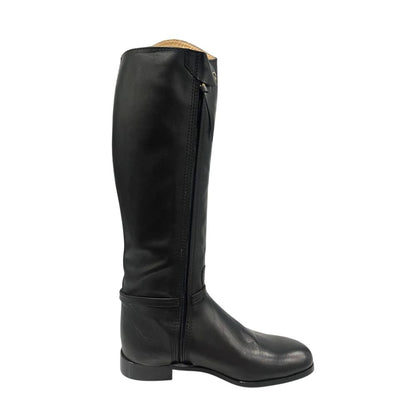 Bottes Borbonese en cuir noir pour femme