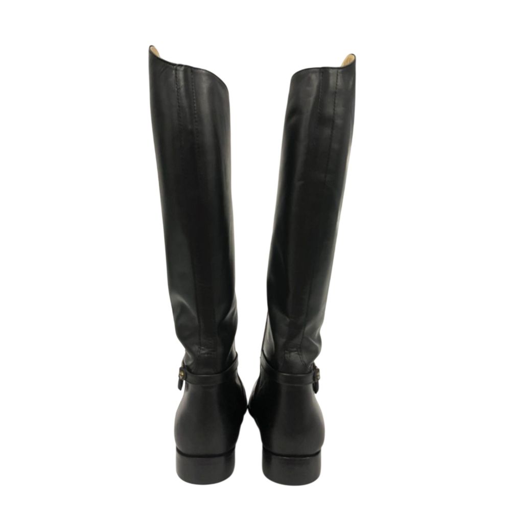 Bottes Borbonese en cuir noir pour femme
