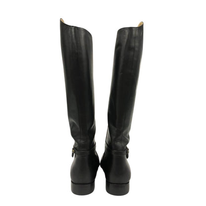 Bottes Borbonese en cuir noir pour femme