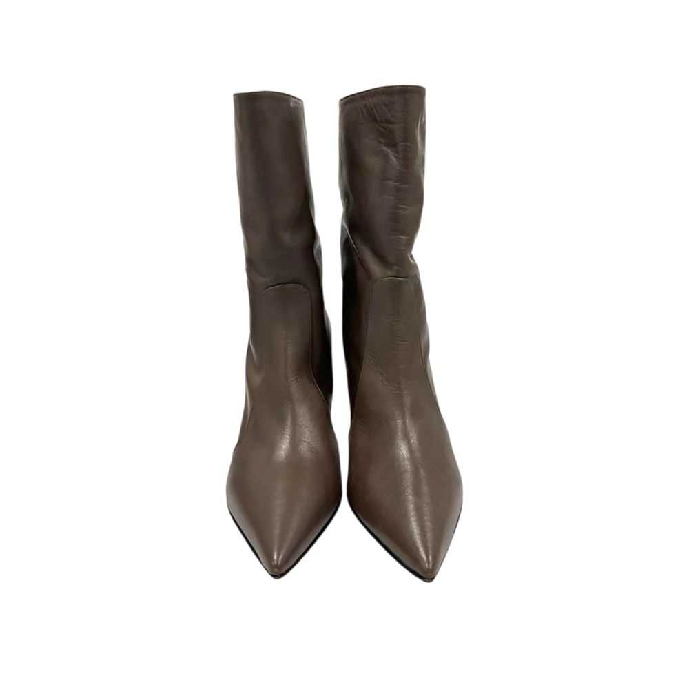 Bottes Borbonese en cuir marron pour femme