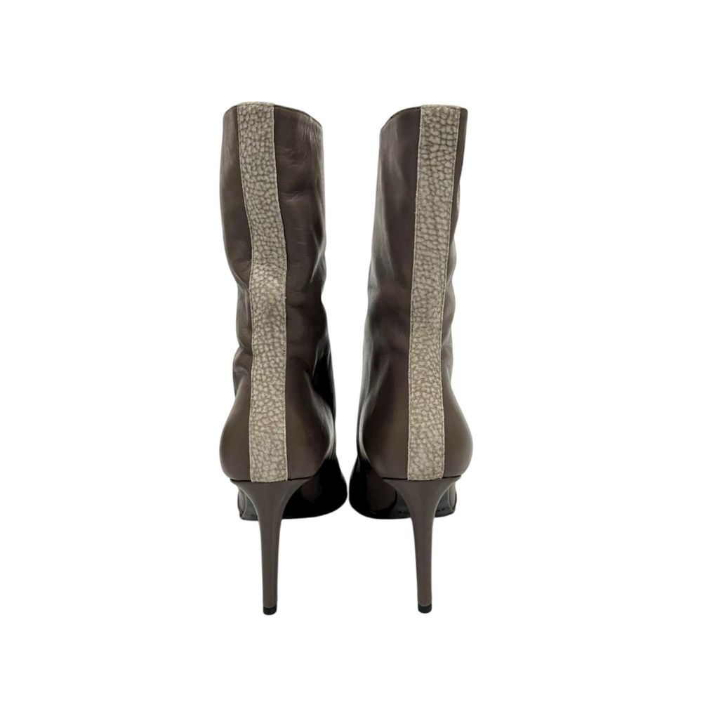 Bottes Borbonese en cuir marron pour femme