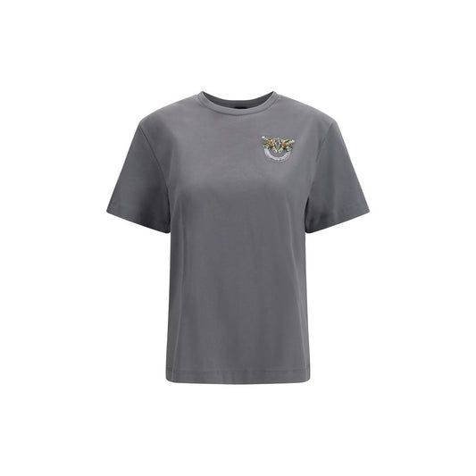 T-Shirt in Cotone Grigio PINKO