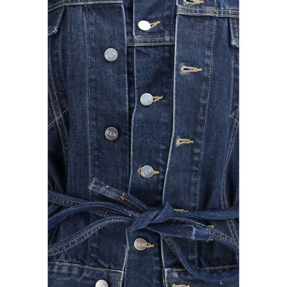 Giacca di jeans E.L.V. DENIM in cotone blu