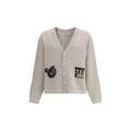 Cardigan in cotone beige Off-White