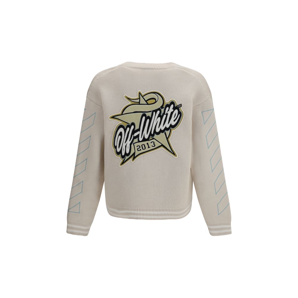 Cardigan in cotone beige Off-White