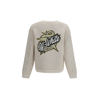 Cardigan in cotone beige Off-White