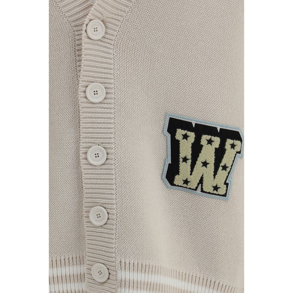 Cardigan in cotone beige Off-White