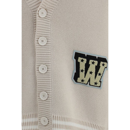 Cardigan in cotone beige Off-White