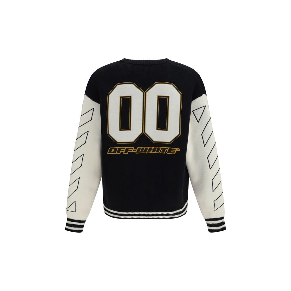Cardigan Off-White in cotone nero